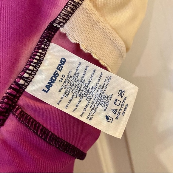 LANDS END Slendersuit with Skirt in Purple Ombre, 14D - Picture 12 of 15